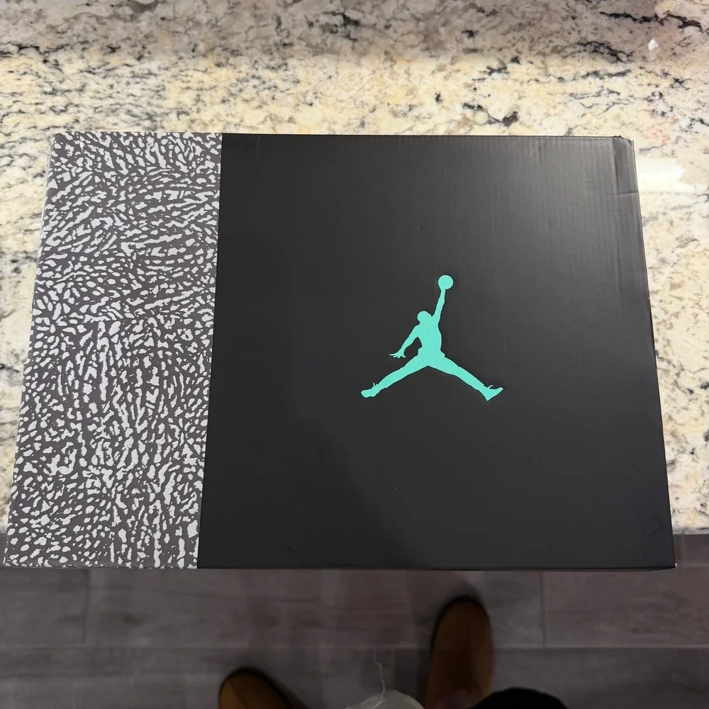 Jordan Air Jordan 3 Retro Mens 10.5 Black Green Glow Elephant Print CT8532-031